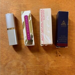 Avon NEW lipstick bundle of 4 neutrals barely rose sparkling pink and overglaze